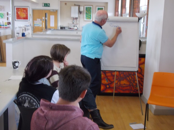 Young people learning about volunteering