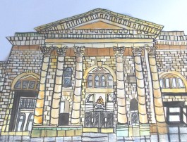 Painting of Bolton Market Hall